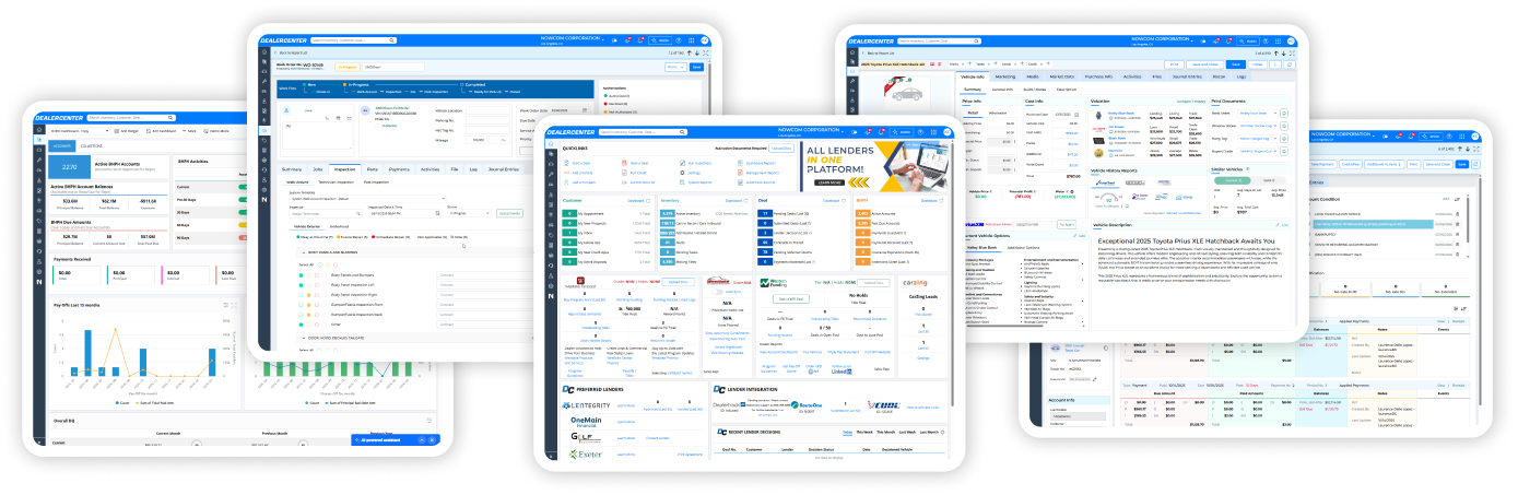 DealerCenter Screens